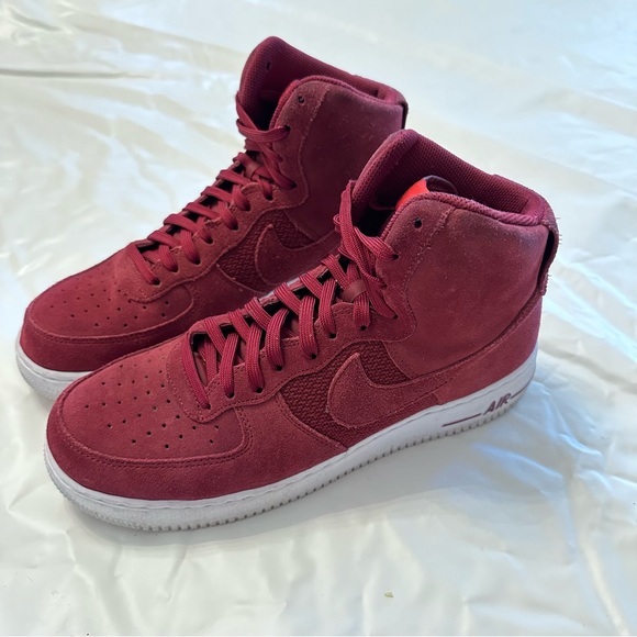 Nike Air Force 1 One 2017 Rare Maroon (University Red) Suede High top  11.5 - Picture 2 of 8